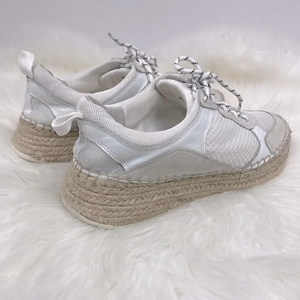 Marc Fisher | espadrille sneakers 8.5 white & cream.